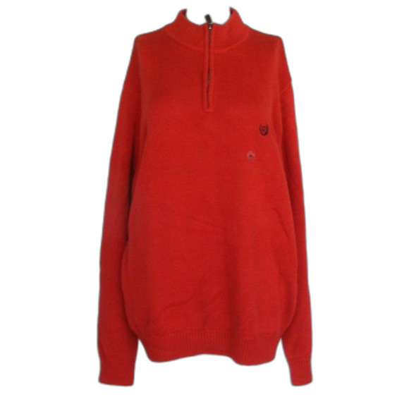 new CHAP Sweater, XL, Pullover, Red-Orange, Zip, Long sleeves, Cotton - Picture 8 of 12